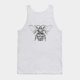 Steampunk Bee by Sam Deacon Art (black lineart) Tank Top